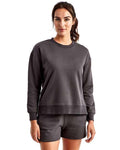 TriDri TD600 Women's Billie Side-Zip Crewneck Sweatshirt - Charcoal - model front