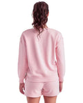 TriDri TD600 Women's Billie Side-Zip Crewneck Sweatshirt - Light Pink - model back