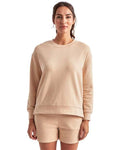 TriDri TD600 Women's Billie Side-Zip Crewneck Sweatshirt - Nude - model front