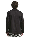 Artisan Collection by Reprime RP665 Unisex Ten Studded Front Chef Coat - Black - model back
