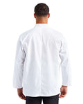Artisan Collection by Reprime RP665 Unisex Ten Studded Front Chef Coat - White - model back