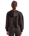 TriDri TD077 Women's Alice Half-Zip Hooded Sweatshirt - Black - model back
