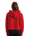 TriDri TD077 Women's Alice Half-Zip Hooded Sweatshirt - Fire Red - model back