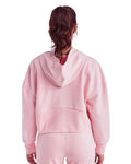 TriDri TD077 Women's Alice Half-Zip Hooded Sweatshirt - Light Pink - model back