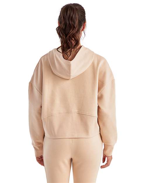 TriDri TD077 Women's Alice Half-Zip Hooded Sweatshirt - Nude - model back