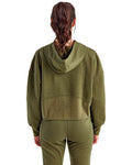 TriDri TD077 Women's Alice Half-Zip Hooded Sweatshirt - Olive - model back