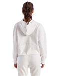TriDri TD077 Women's Alice Half-Zip Hooded Sweatshirt - White - model back