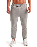 TriDri TD449 Men's Spun Dyed Joggers - Grey Melange - model front