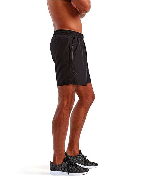 TriDri TD052 Men's Training Shorts - Black - model side