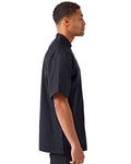 Artisan Collection by Reprime RP664 Unisex Ten Studded Front Short Sleeve Chef Coat - Black - model side