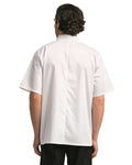 Artisan Collection by Reprime RP664 Unisex Ten Studded Front Short Sleeve Chef Coat - White - model back