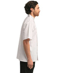 Artisan Collection by Reprime RP664 Unisex Ten Studded Front Short Sleeve Chef Coat - White - model side