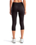 TriDri TD533 Women's Performance Calf-Length Leggings - Black - model back