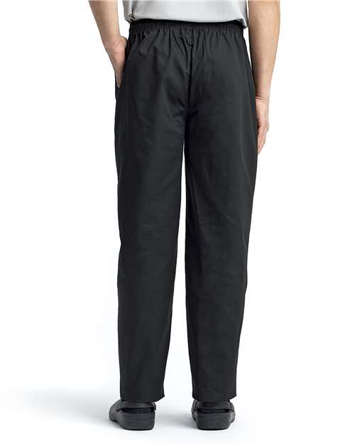 Artisan Collection by Reprime RP553 Unisex Essential Chef Pants - Black - model back