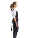 Artisan Collection by Reprime RP129 Cross Back Barista Bib Apron - Black - model side