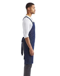 Artisan Collection by Reprime RP129 Cross Back Barista Bib Apron - Indigo Denim - model side
