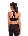 TriDri TD920 Women's Medium Impact Sports Bra - Black - model back