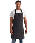 Artisan Collection by Reprime RP144 Annex Oxford Bib Apron - Black - model front
