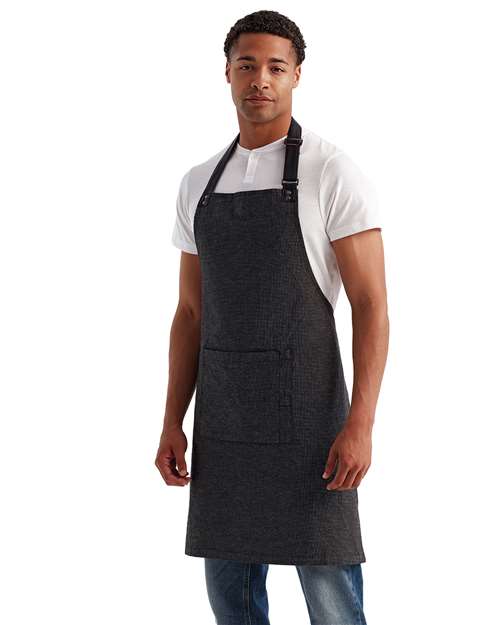 Artisan Collection by Reprime RP144 Annex Oxford Bib Apron - Black - model side