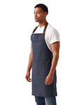 Artisan Collection by Reprime RP144 Annex Oxford Bib Apron - Navy - model side