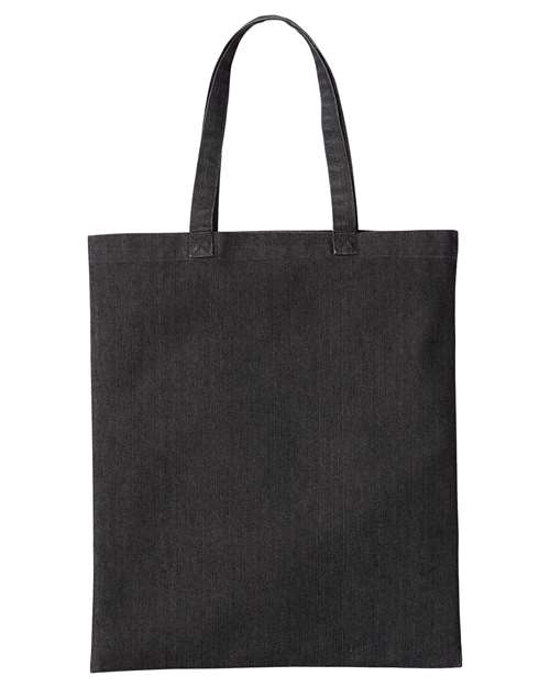 Artisan Collection by Reprime RP998 Denim Tote Bag - Black Denim - front
