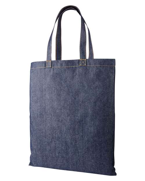 Artisan Collection by Reprime RP998 Denim Tote Bag - Indigo Denim - side