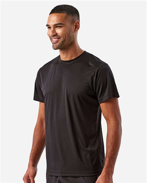 TriDri TD501 Unisex Recycled Performance T-Shirt - Black - model side