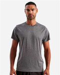 TriDri TD501 Unisex Recycled Performance T-Shirt - Black Melange - model front