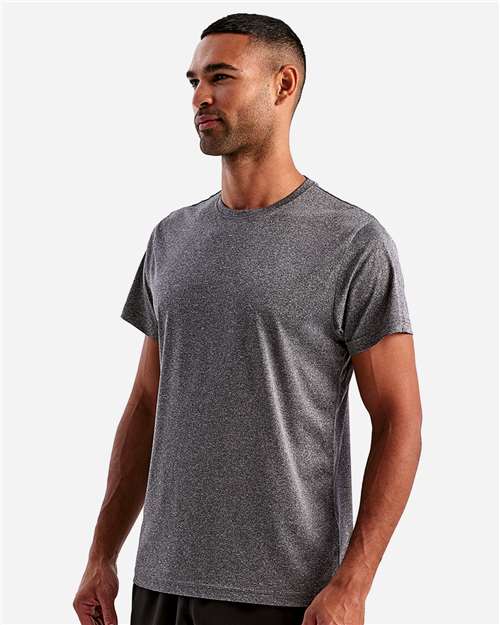 TriDri TD501 Unisex Recycled Performance T-Shirt - Black Melange - model side