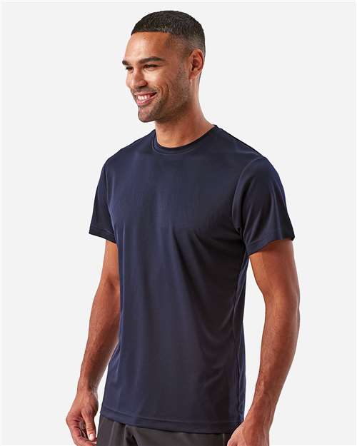 TriDri TD501 Unisex Recycled Performance T-Shirt - French Navy - model side