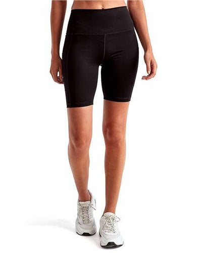 TriDri TD046 Women's Performance Compression Shorts - Black - model front
