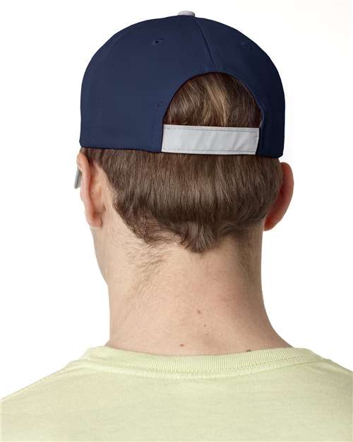 Adams Headwear RF102 Reflector Safety Cap - Navy - model back