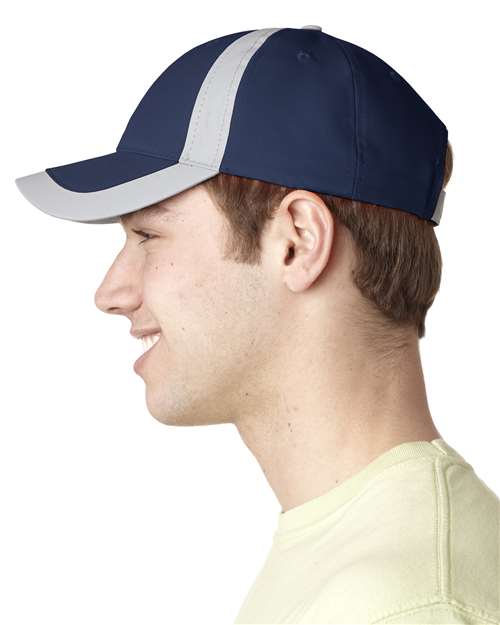 Adams Headwear RF102 Reflector Safety Cap - Navy - model side