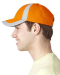 Adams Headwear RF102 Reflector Safety Cap - Orange - model side