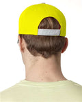 Adams Headwear RF102 Reflector Safety Cap - Yellow - model back