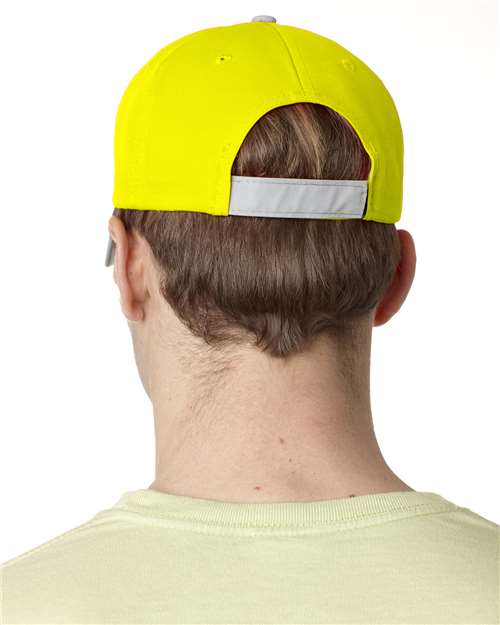 Adams Headwear RF102 Reflector Safety Cap - Yellow - model back