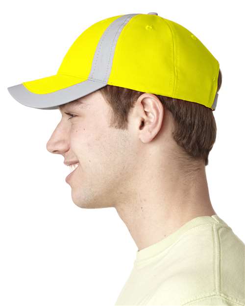 Adams Headwear RF102 Reflector Safety Cap - Yellow - model side