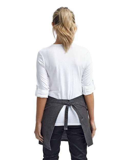 Artisan Collection by Reprime RP125 Jeans Stitch Denim Waist Apron - Black Denim - model back
