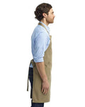 Artisan Collection by Reprime RP132 Chino Bib Apron - Khaki - model side