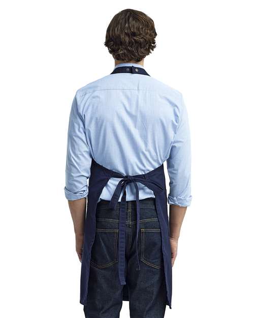 Artisan Collection by Reprime RP132 Chino Bib Apron - Navy - model back
