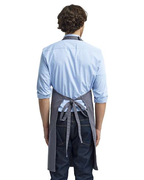 Artisan Collection by Reprime RP132 Chino Bib Apron - Steel - model back