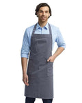 Artisan Collection by Reprime RP132 Chino Bib Apron - Steel - model front