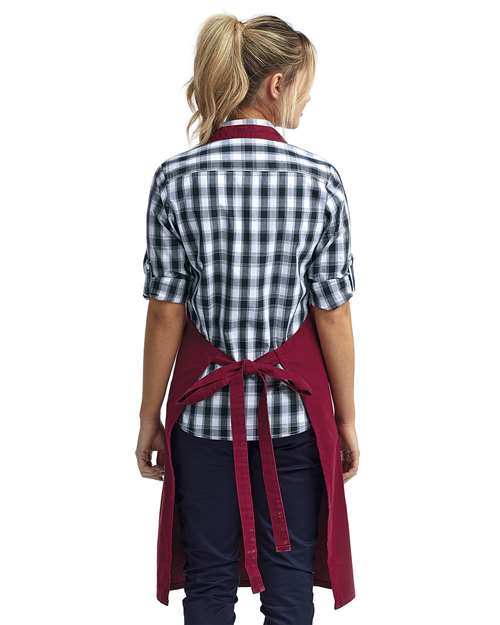 Artisan Collection by Reprime RP137 Calibre Heavy Cotton Canvas Pocket Apron - Burgundy - model back