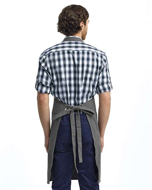 Artisan Collection by Reprime RP137 Calibre Heavy Cotton Canvas Pocket Apron - Dark Grey - model back
