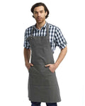 Artisan Collection by Reprime RP137 Calibre Heavy Cotton Canvas Pocket Apron - Dark Grey - model front
