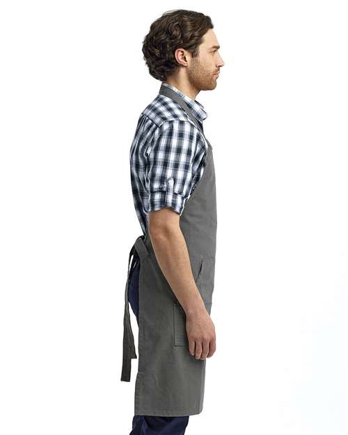 Artisan Collection by Reprime RP137 Calibre Heavy Cotton Canvas Pocket Apron - Dark Grey - model side