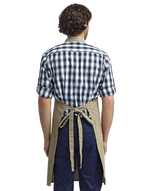 Artisan Collection by Reprime RP137 Calibre Heavy Cotton Canvas Pocket Apron - Khaki - model back