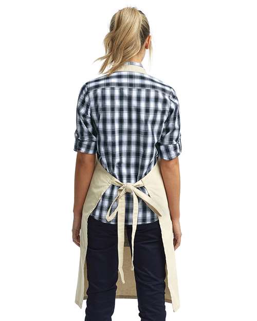 Artisan Collection by Reprime RP137 Calibre Heavy Cotton Canvas Pocket Apron - Natural - model back