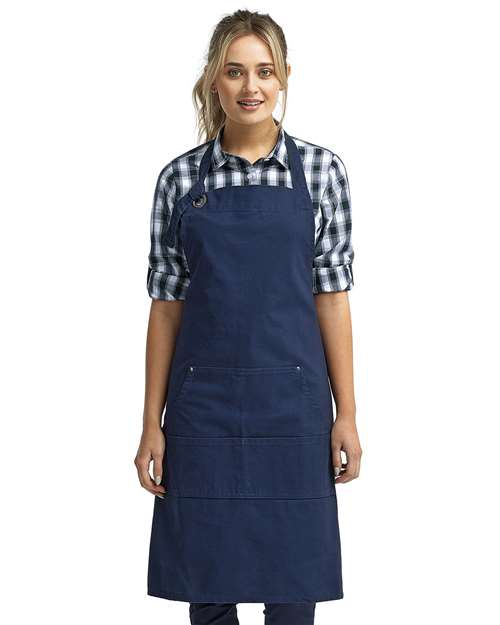 Artisan Collection by Reprime RP137 Calibre Heavy Cotton Canvas Pocket Apron - Navy - model front