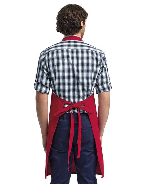 Artisan Collection by Reprime RP137 Calibre Heavy Cotton Canvas Pocket Apron - Red - model back